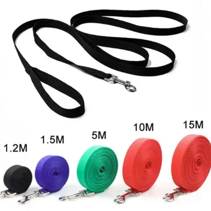 Nylon Long Dog Training Leash 1.5M-30M Traction Rope Lanyard Versatile Pet Walking Lead for Small to Large Dogs